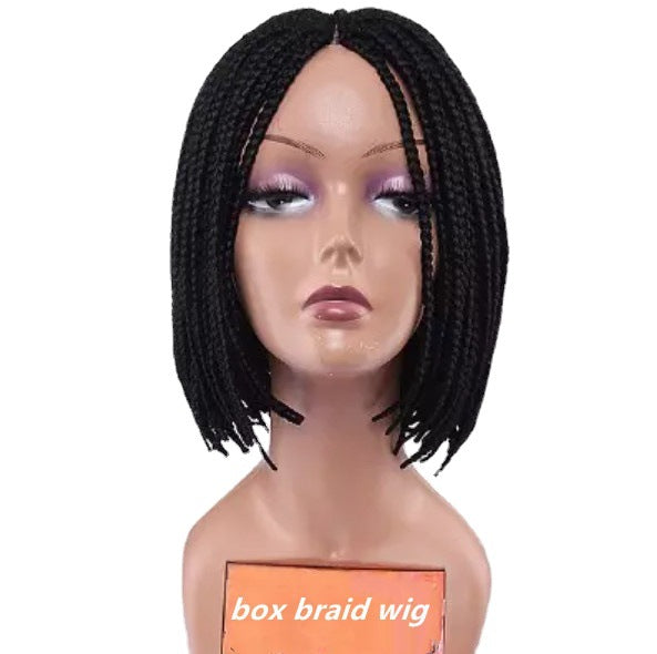Women's African Braid With Synthetic Wigs Wig Short Curly Hair