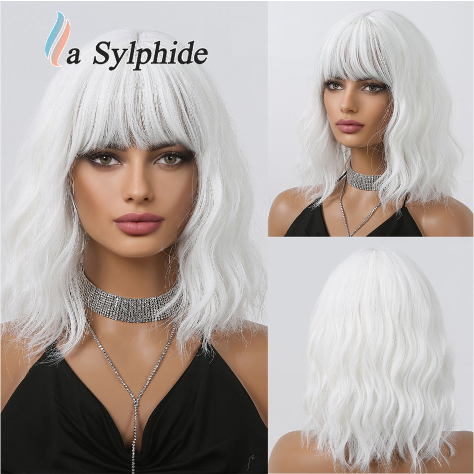 High Skull Top Best-selling Female Straight Bangs Short Wig Long Curls