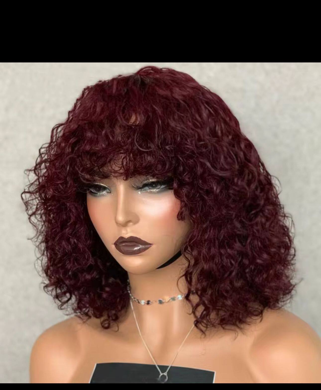 Women's Gradient Color African Small Volume Fluffy Chemical Fiber Silk Synthetic Wig Short Curly Hair