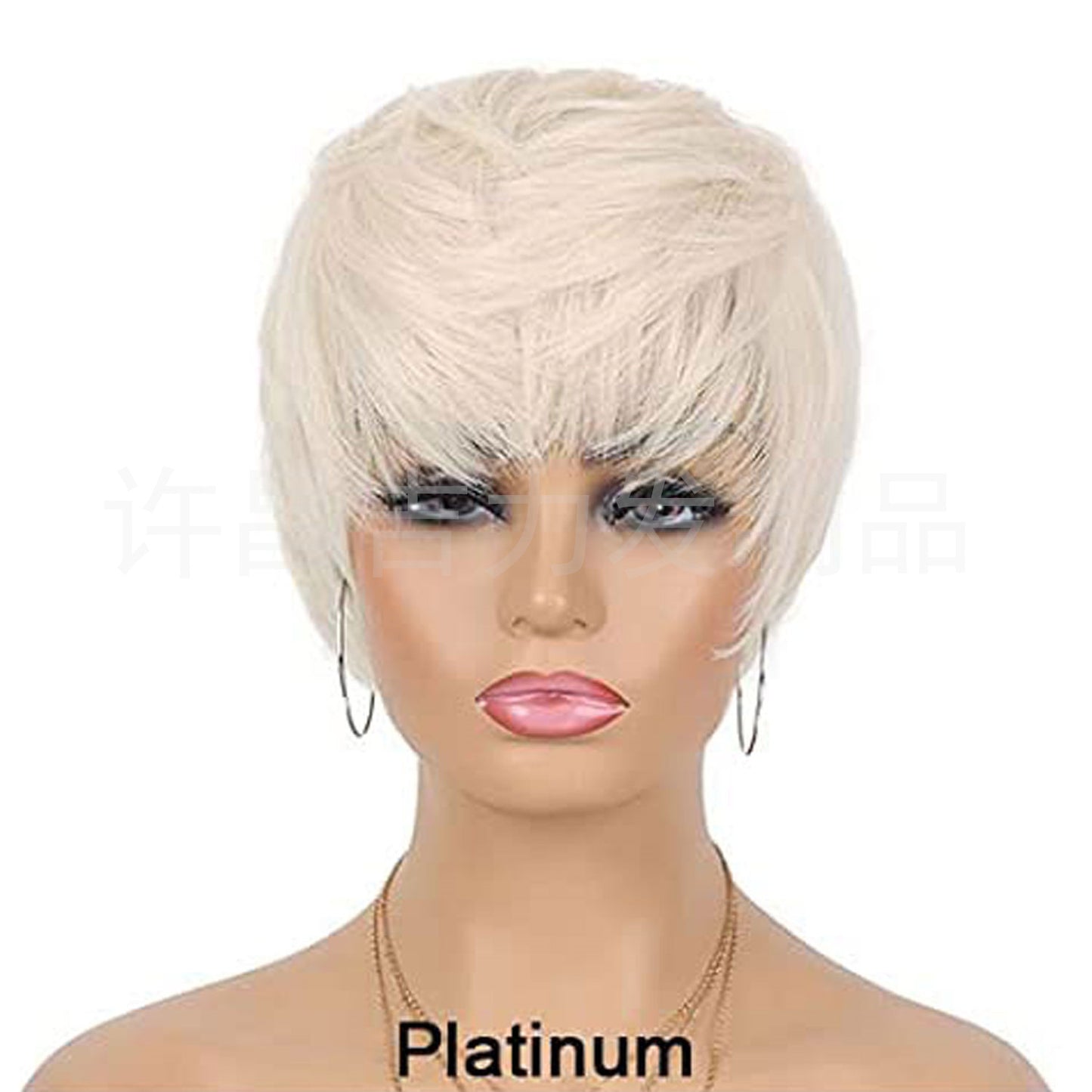 Charming Comfortable Mechanism Bangs Chemical Fiber Wig Short Straight Hair