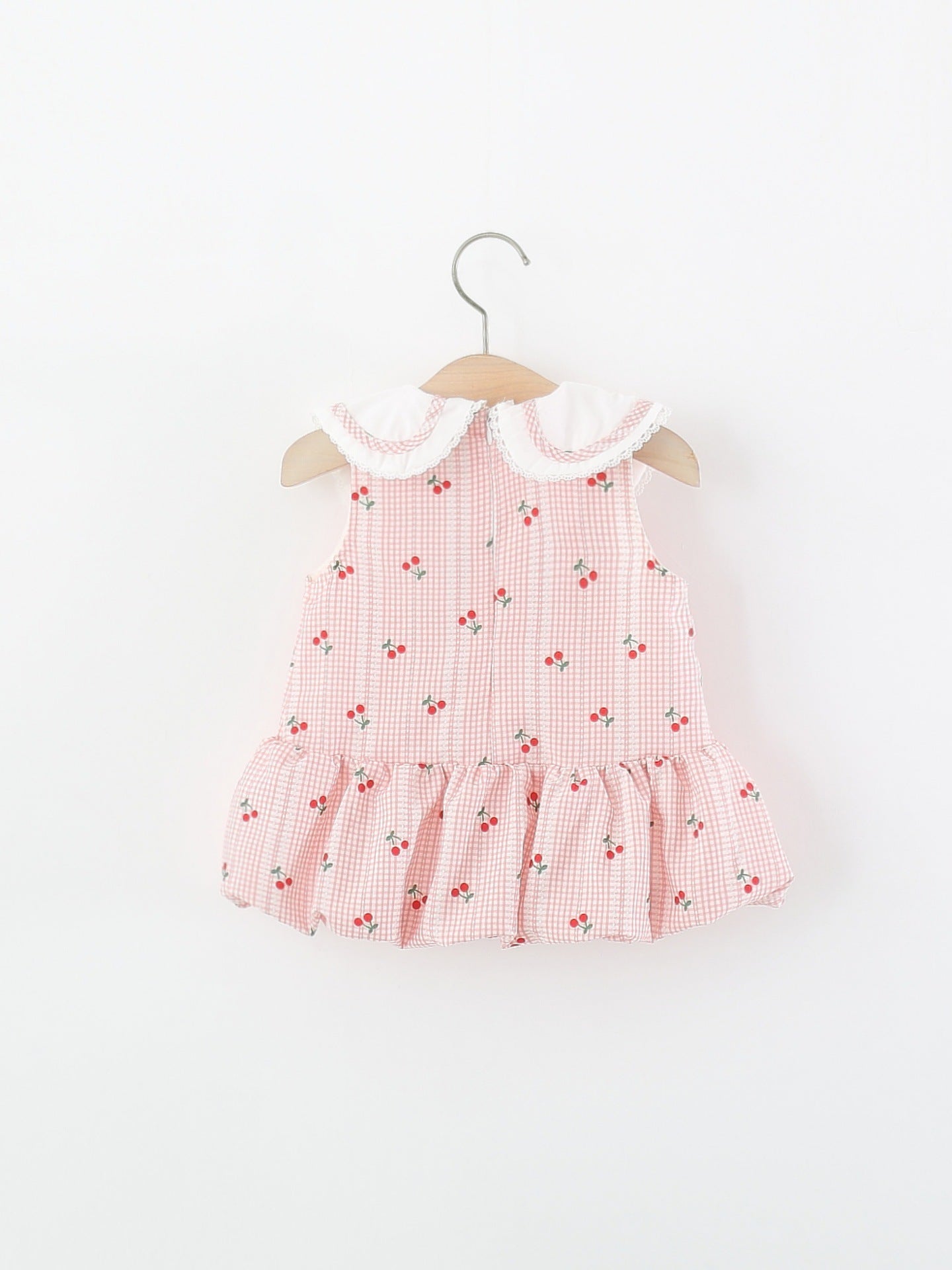 Children's Clothing Sleeveless One-piece Summer Infant Doll Collar Cherry Children's Dress