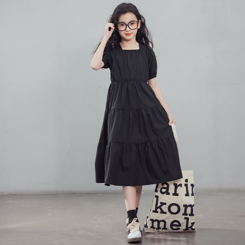 Children's Middle Big Thin Wear Overknee Casual Children's Dress