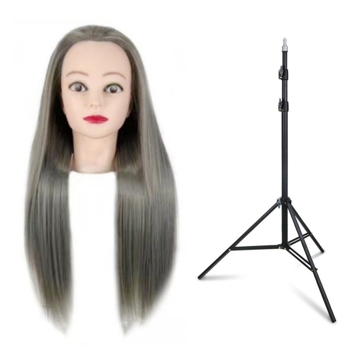 Model Head Braided Hair Practice Mannequin Hairdressing Cutting Other Wig