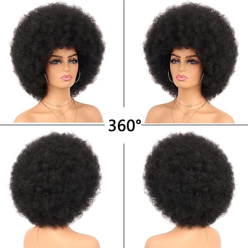 Afro Head Cover Small Volume Fluffy Short Other Wig