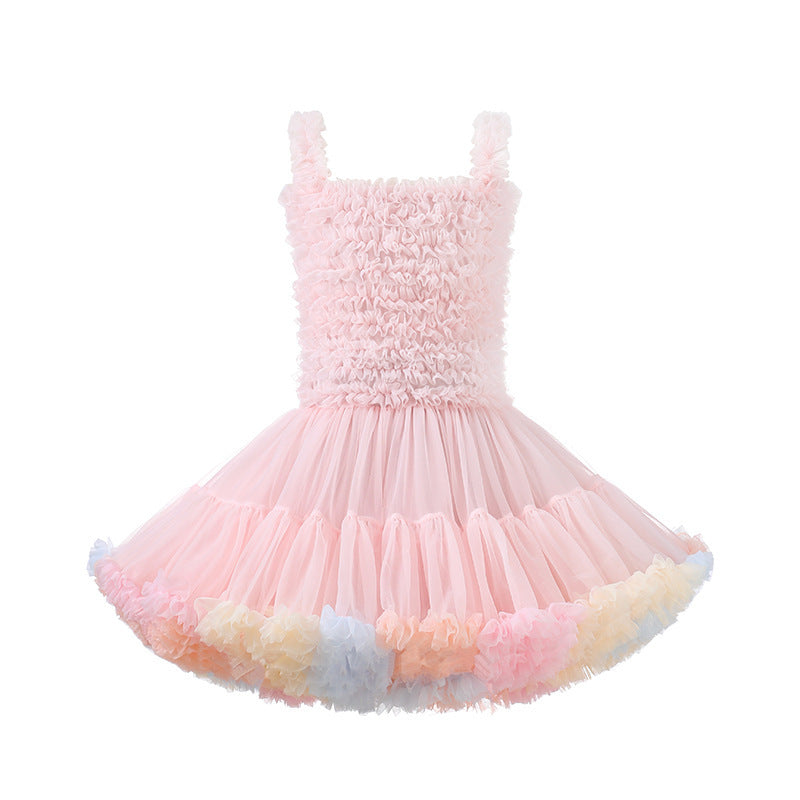 Children's Sleeveless Sling Princess Birthday Vest Tulle Children's Dress