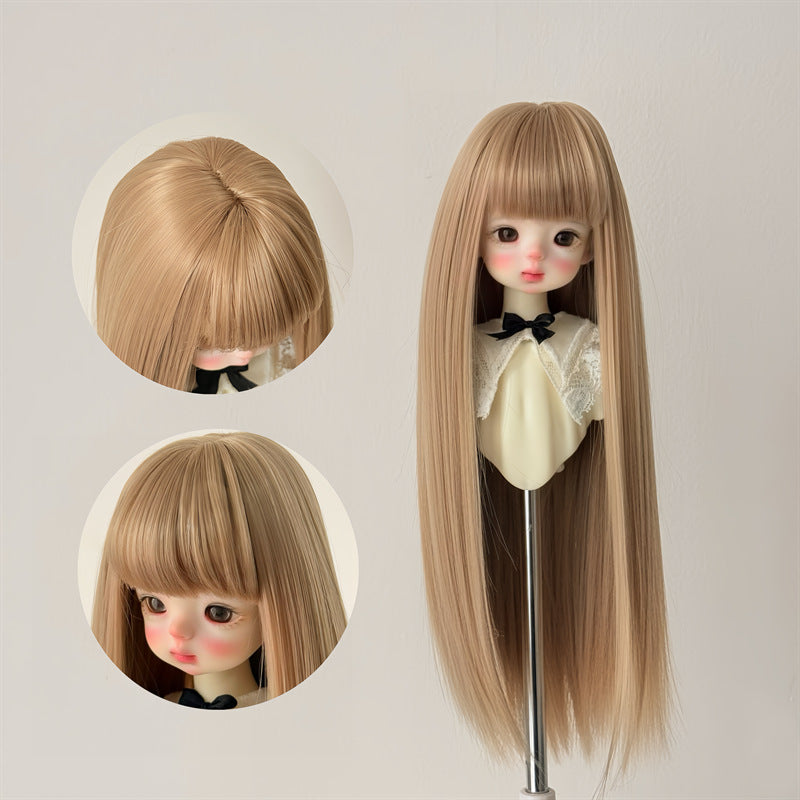 Silk Long Straight Hair Cover Bangs Rough Cos Wig