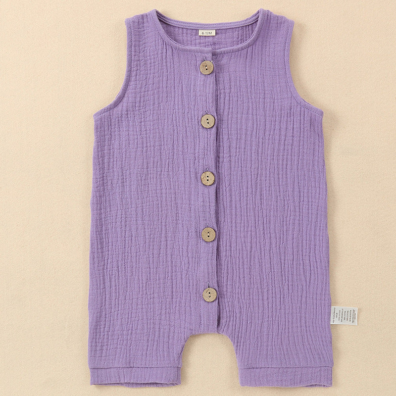 Sleeveless Clothes Summer Breathable Vest Born Jumpsuit, Climbing Suit
