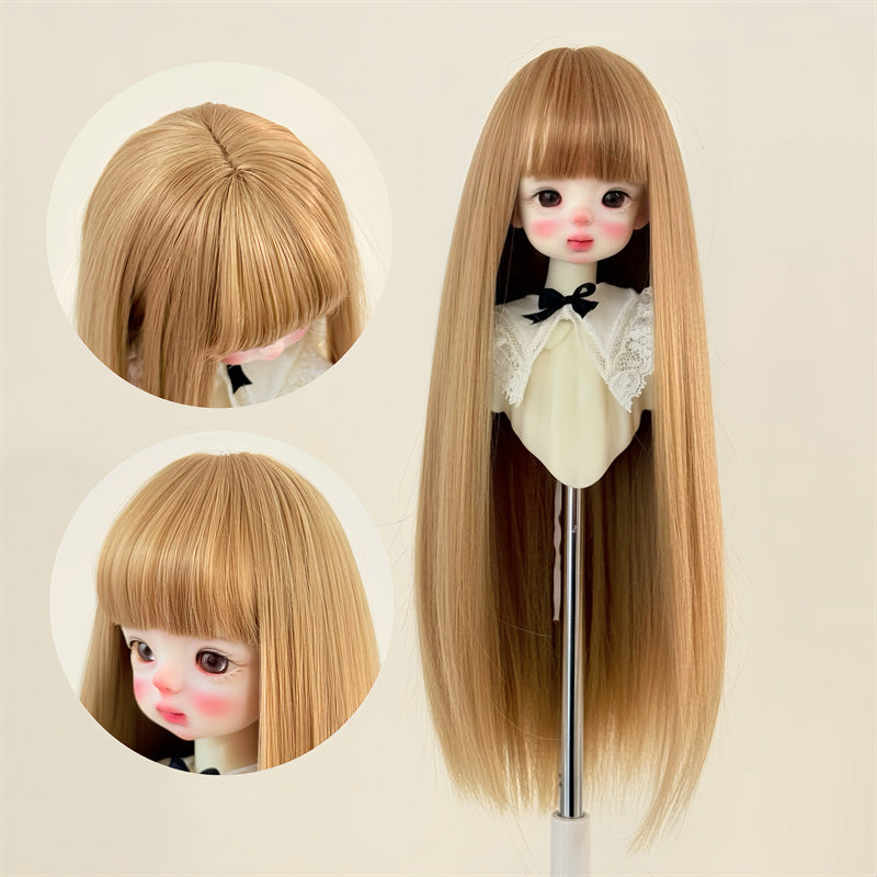 Silk Long Straight Hair Cover Bangs Rough Cos Wig
