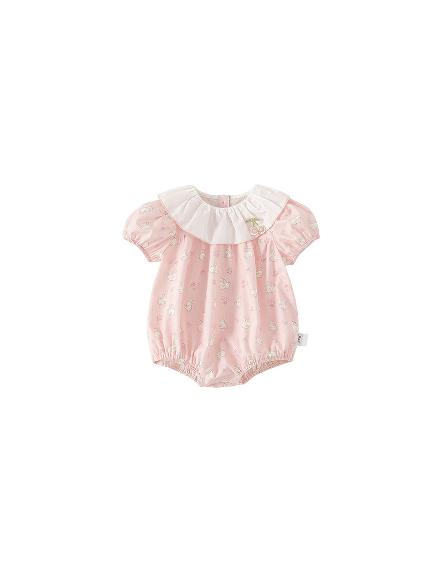 Full Printed Triangle Rompers Born Cherry Jumpsuit, Climbing Suit