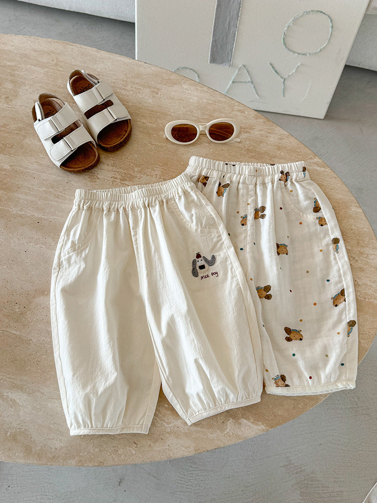 Children's Summer Cartoon Thin Cropped Casual Clothing Children's Pants