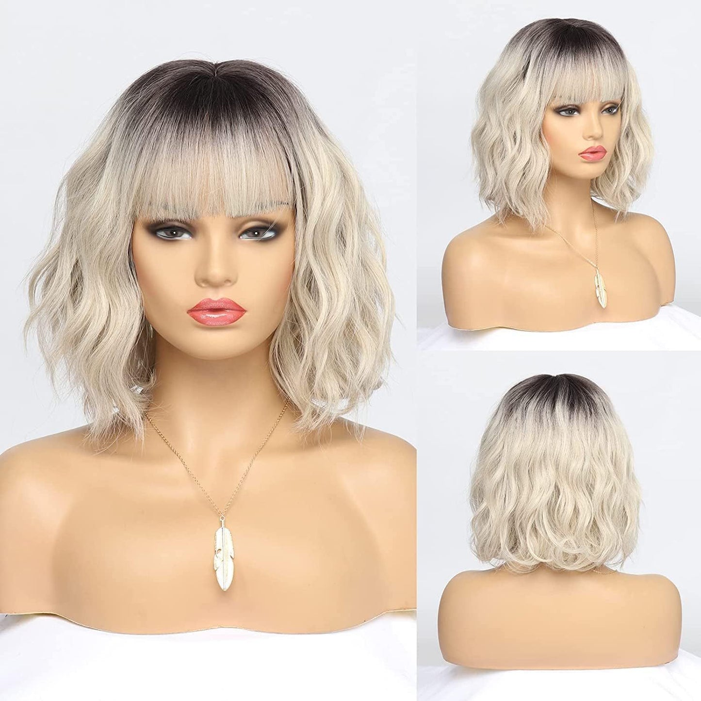 Women's Short Curly Hair Fluffy Waves Roll Wig Long Curls