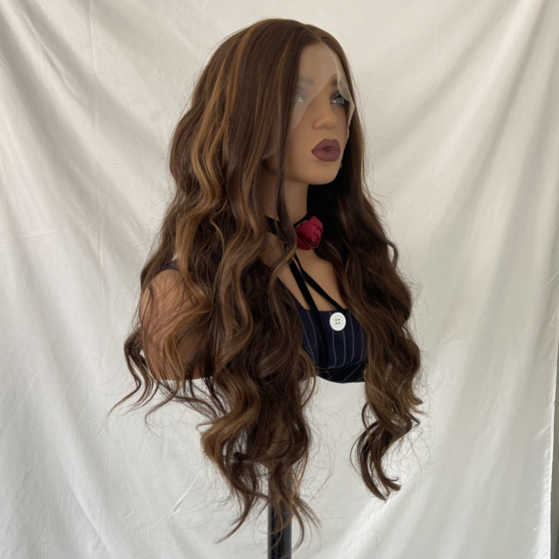 Front Lace Chemical Fiber Curly Hair Wig Long Curls