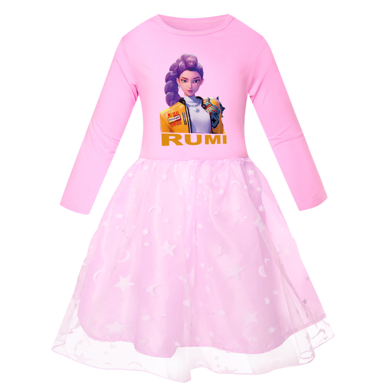 Star Rainbow Lace Summer Big Swing Children's Dress