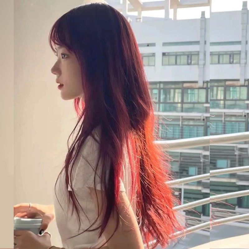 Top Female Hair Bangs Natural Summer Ladies Head Long Straight Wig