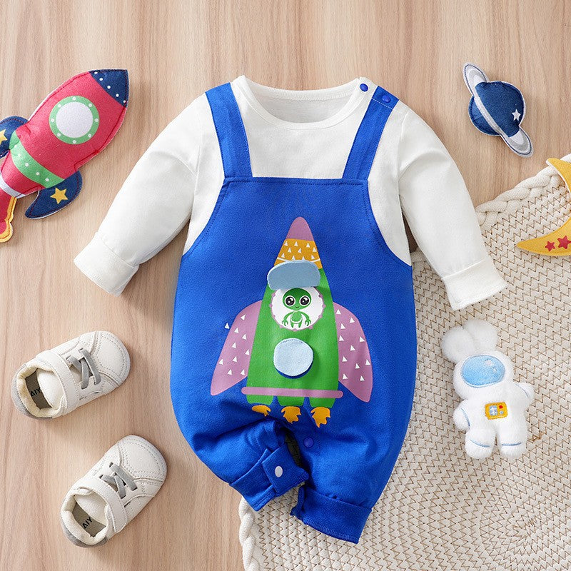 Long Sleeve Cartoon Class Born Rompers Autumn Jumpsuit, Climbing Suit