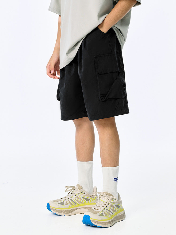 Children's Summer Retro Boys Style Thin Overalls Shorts Medium Big Children's Pants