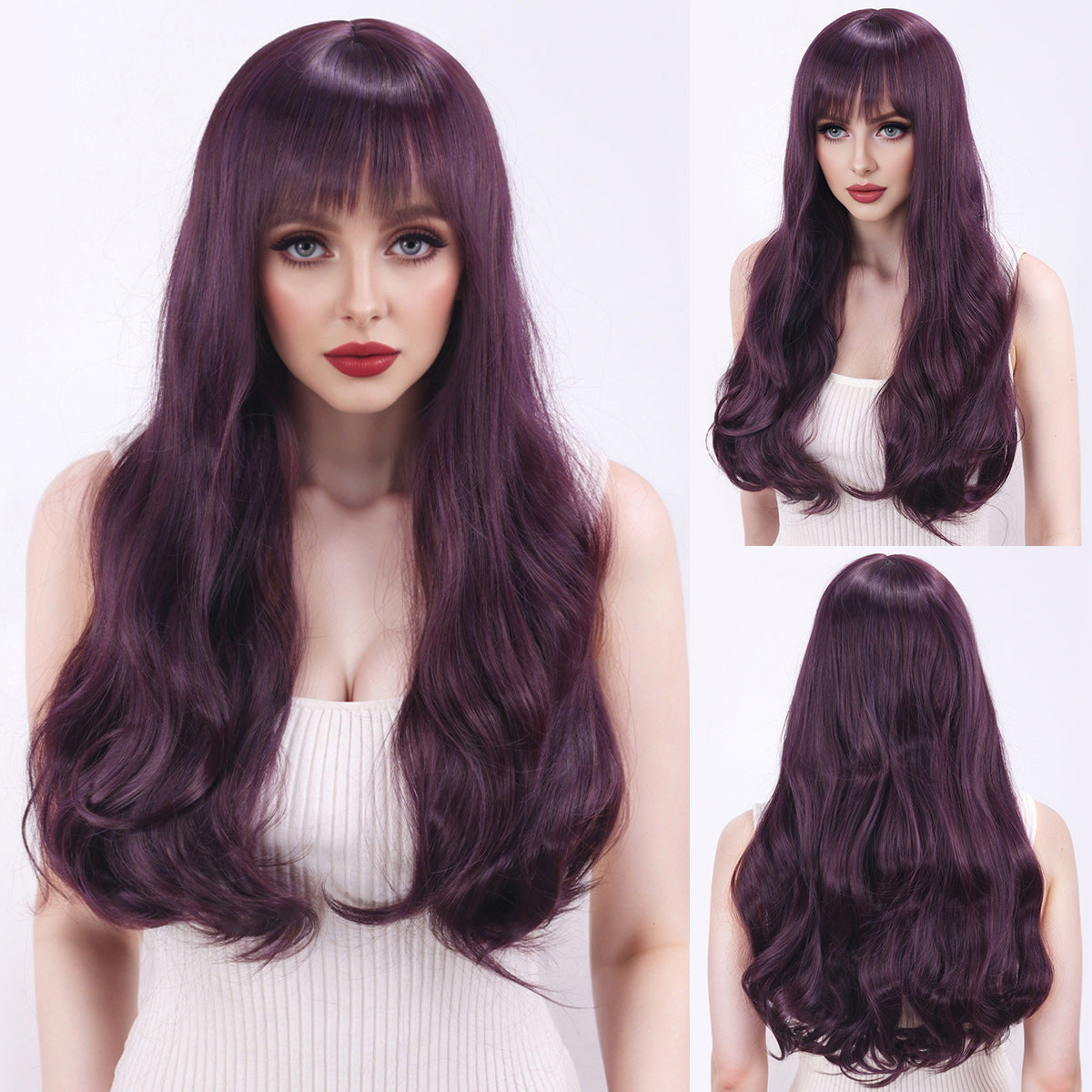 Fluffy Face Shaving Big Wave Chemical Fiber Head Cover My Wig Long Curls