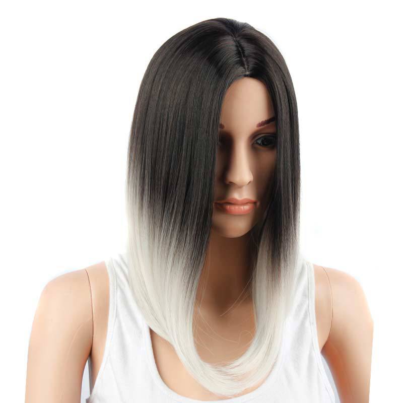 Women's Medium Dyed Granny Grey Head Cover Wig Short Curly Hair
