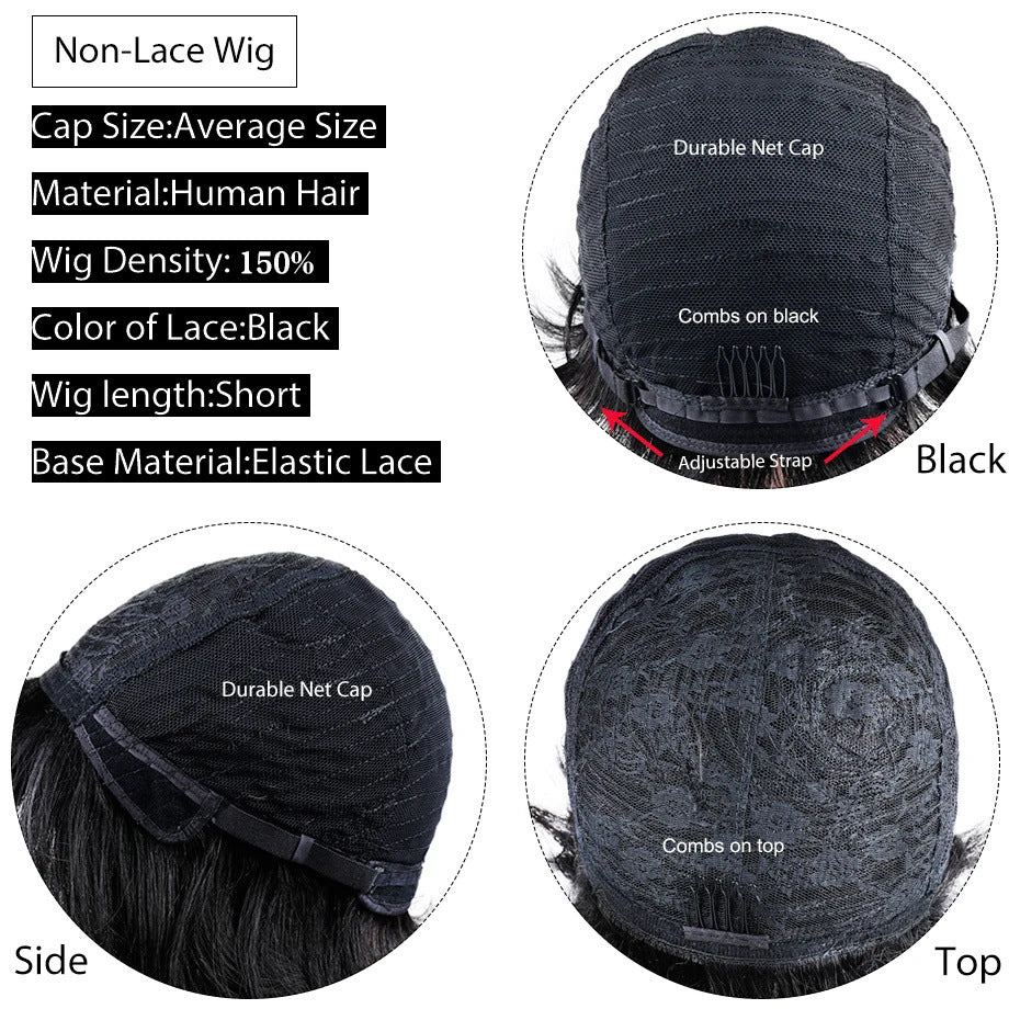 Trendy New Beautiful Cool Innovative Human Real Hair Wig