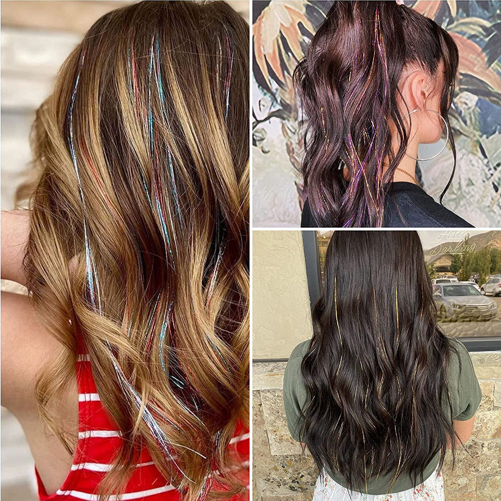 Laser Female Hair Extension Golden Silk Stage Performance Other Wig