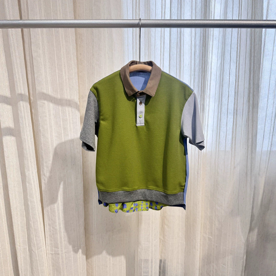 Boys Color Matching Trendy Shirt Fake Two-piece Children's T-shirt