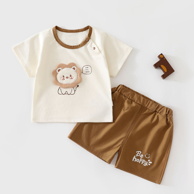 Anyang Clothes Summer Short Sleeve Shorts Pajamas Children's Suit