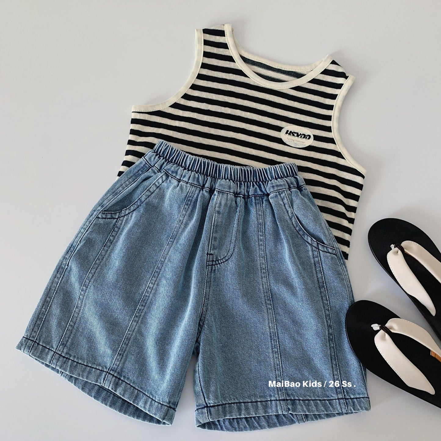 Children's Boy's Denim Shorts Summer Loose Western Style Casual Thin Children's Pants