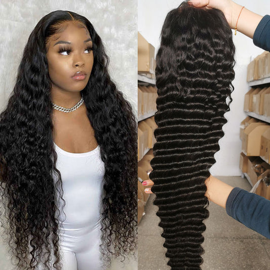 Women's African Black Medium Small Curly Hair Fiber Micro Side Wig Long Curls