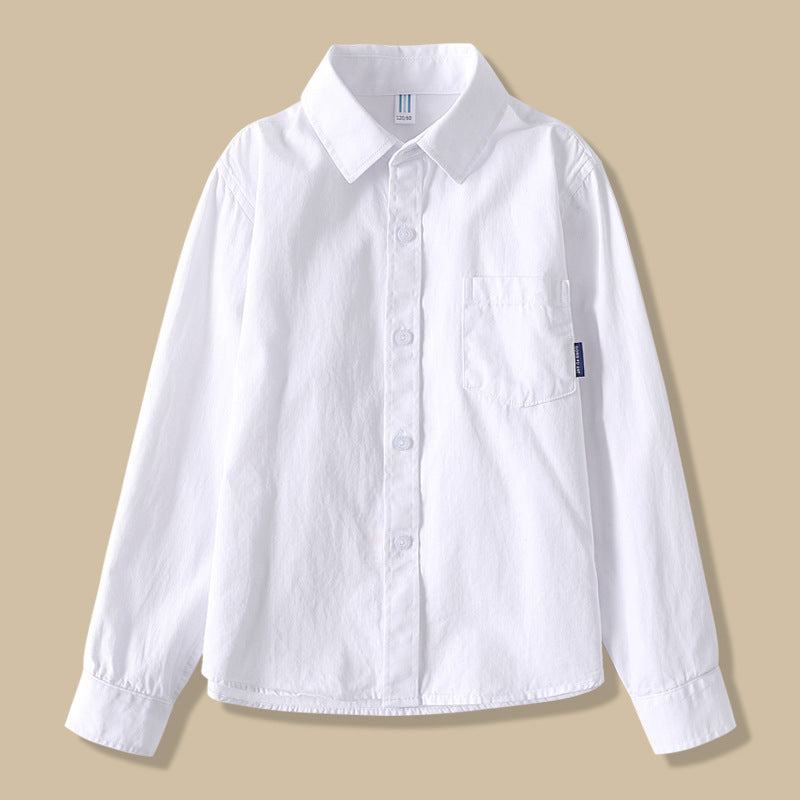 Children's Long-sleeved Cotton Performance Host Dress Primary Children's Shirt