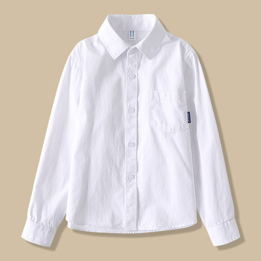 Children's Long-sleeved Cotton Performance Host Dress Primary Children's Shirt