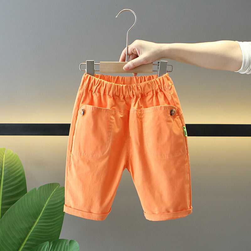 Children's Shorts Thin Summer Clothing Loose Cool Handsome Cropped Middle Children's Pants