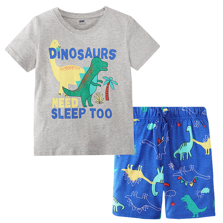 Children's Summer Cotton Cute Wear Flower Fashion Short-sleeved T-shirt Shorts Children's Suit
