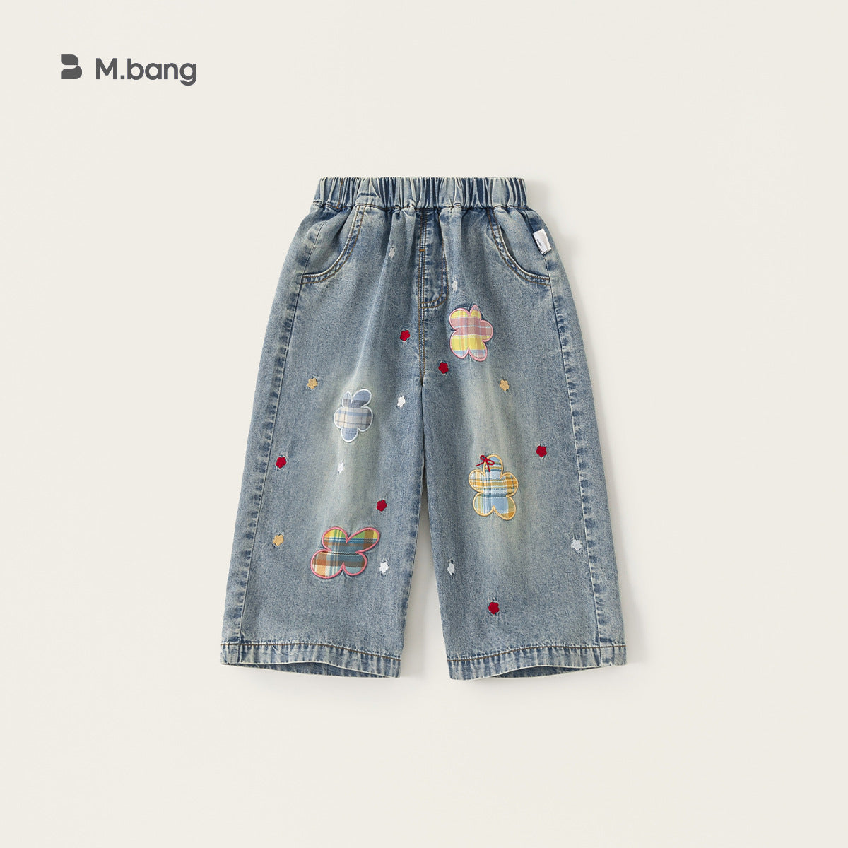 Children's Woven Clothing Clothes Korean Style Summer T-shirt Jeans Two-piece Set Children's Suit