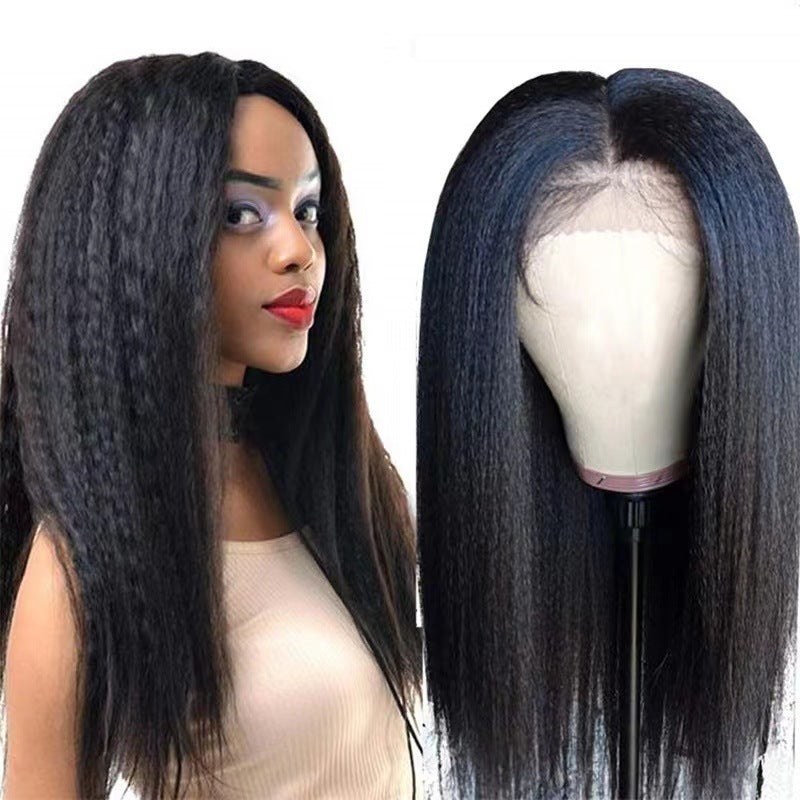 Women's Fluffy Medium Pressure Pit Fiber Synthetic Wig Long Curls