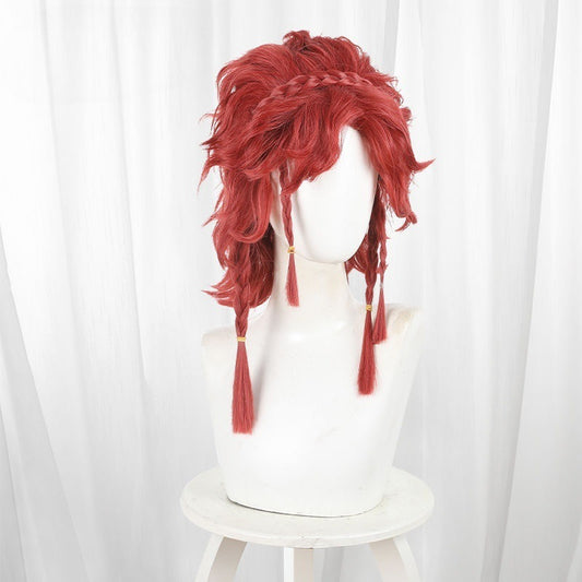 V Archer Rust Red Top Modeling One-piece Twist Braid Short Cos Wig