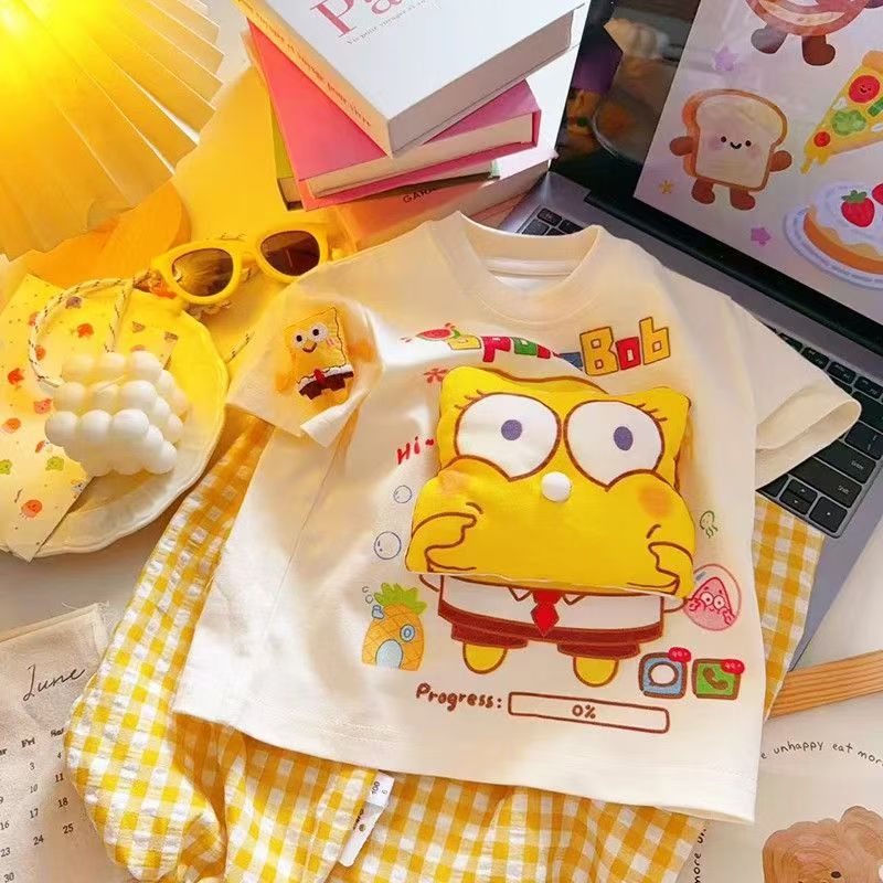 Doll Pure Cotton Suit Boys Summer Loose Children's T-shirt