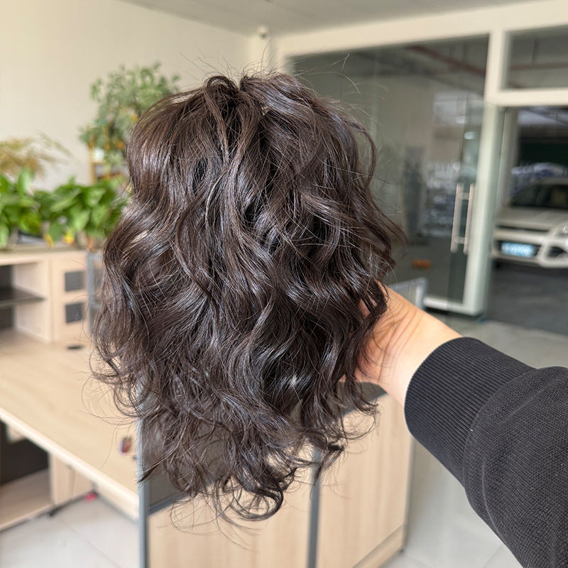 Hair Half Tie Light Without Draping Waterfall Curly Female Catch Wig Ponytail