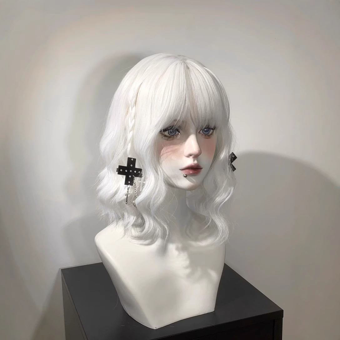 Realistic Straight Bangs Atmosphere Female Second Wig Short Curly Hair
