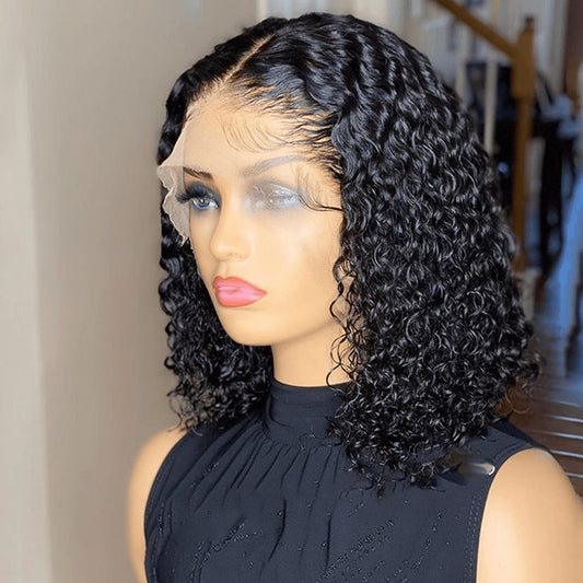 Durable Women's African Small Black Brown Wig Short Curly Hair