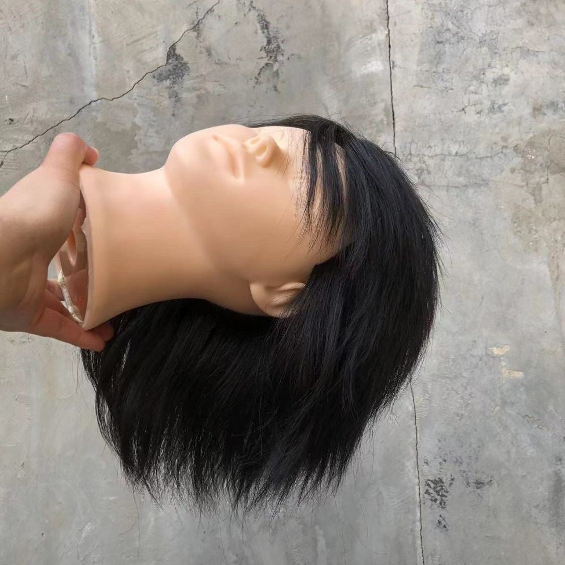 Men's Haircut Mannequin Head Hairdressing Model Barber Shop Real Hair Male Other Wig
