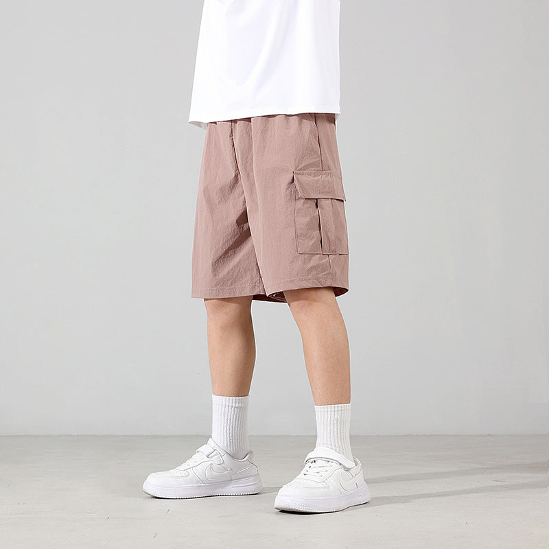 Children's Korean Style Outdoor Work Clothes Shorts Big Lightweight Waterproof Cool Children's Pants
