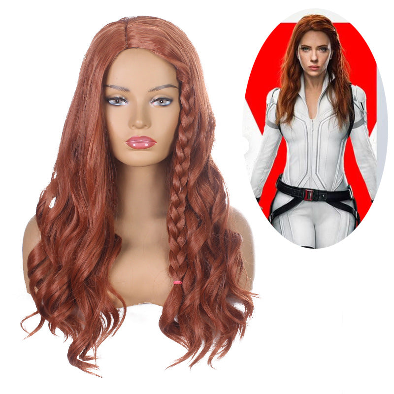 Avengers Black Widow With Braid Brown Cos Wig