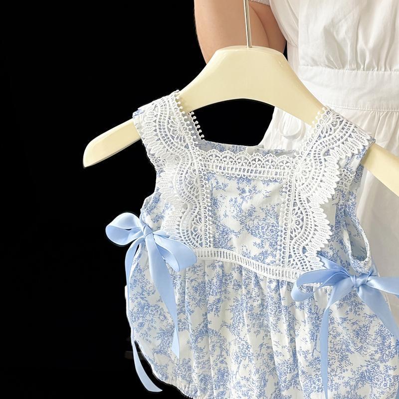 Summer Thin Western Style Cute Strap Floral Romper Jumpsuit, Climbing Suit
