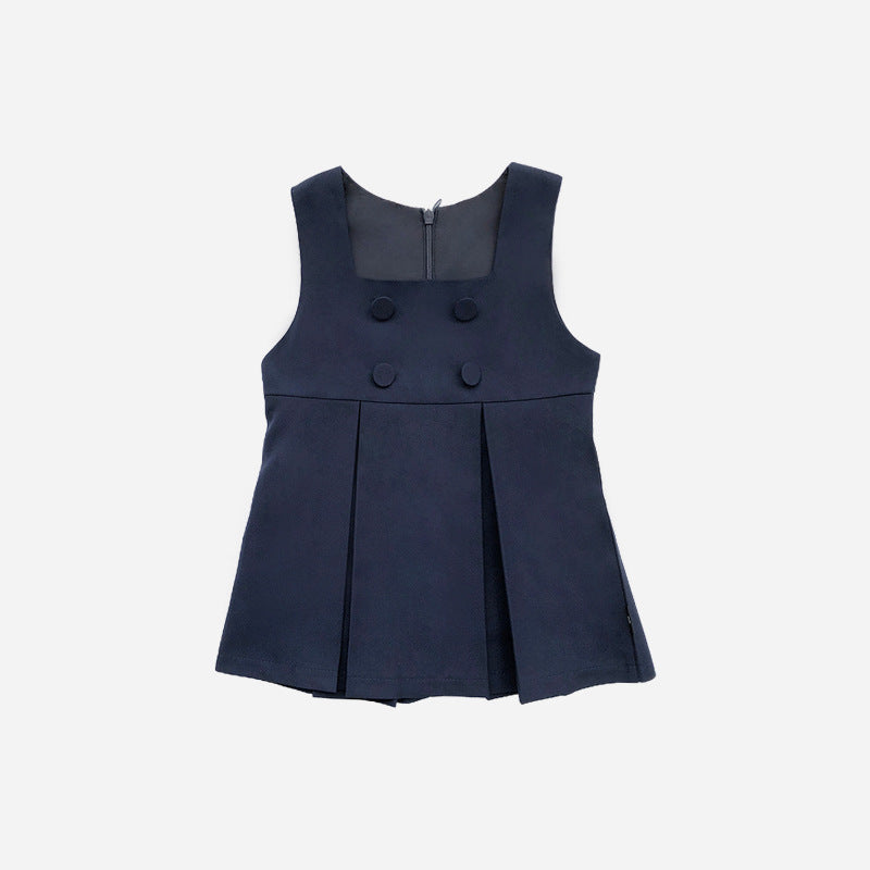 Children's Style Dress Kindergarten Uniform Vest Skirt Short Sleeve Children's Suit