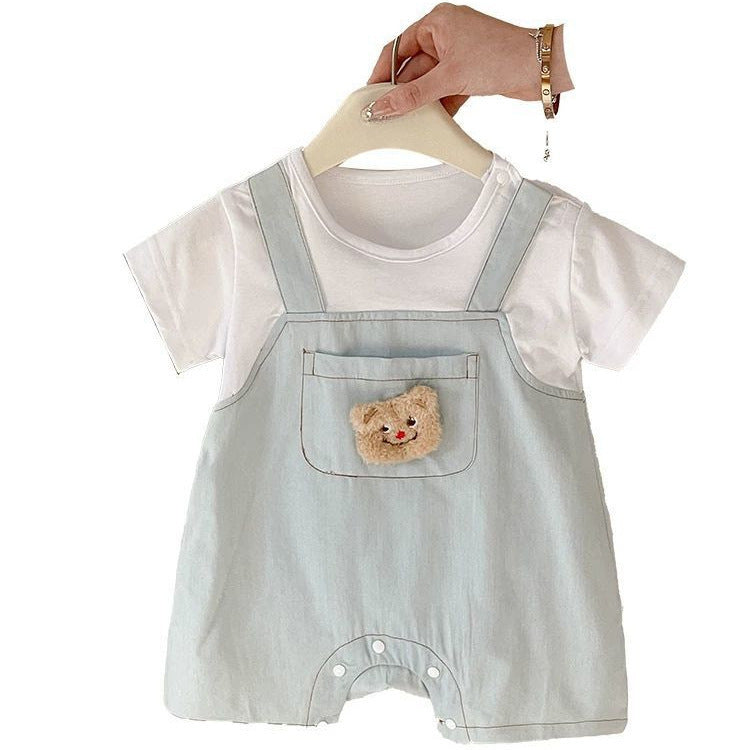 Jumpsuit Thin Romper Boy Fake Two Pieces Rompers Jumpsuit, Climbing Suit