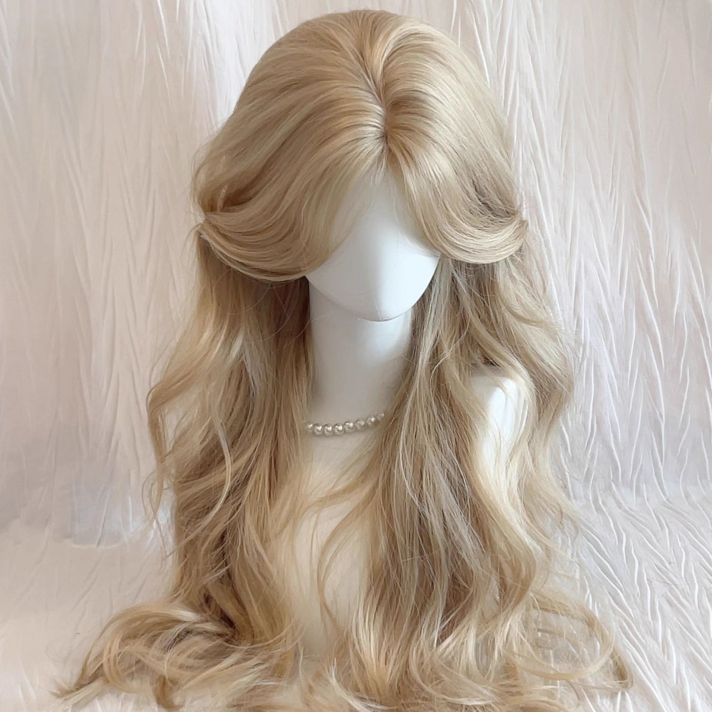 No Need To Wear Hair Net Female Mid-length Bangs Curly Wig Long Curls
