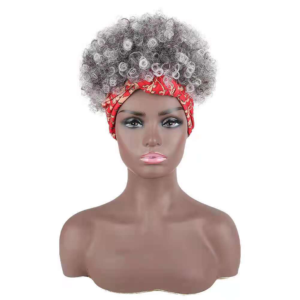 Towel African Small Volume Afro Synthetic Wig Short Curly Hair