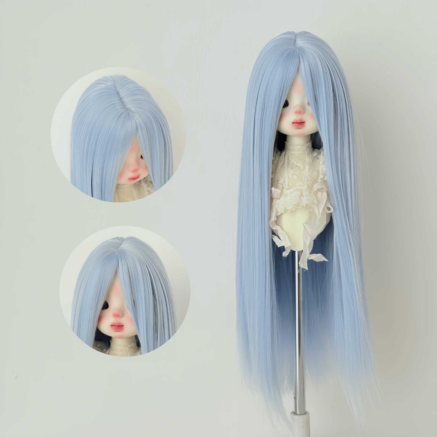 Points Soft Silk Long Straight Hair Cover Bangs Cos Wig