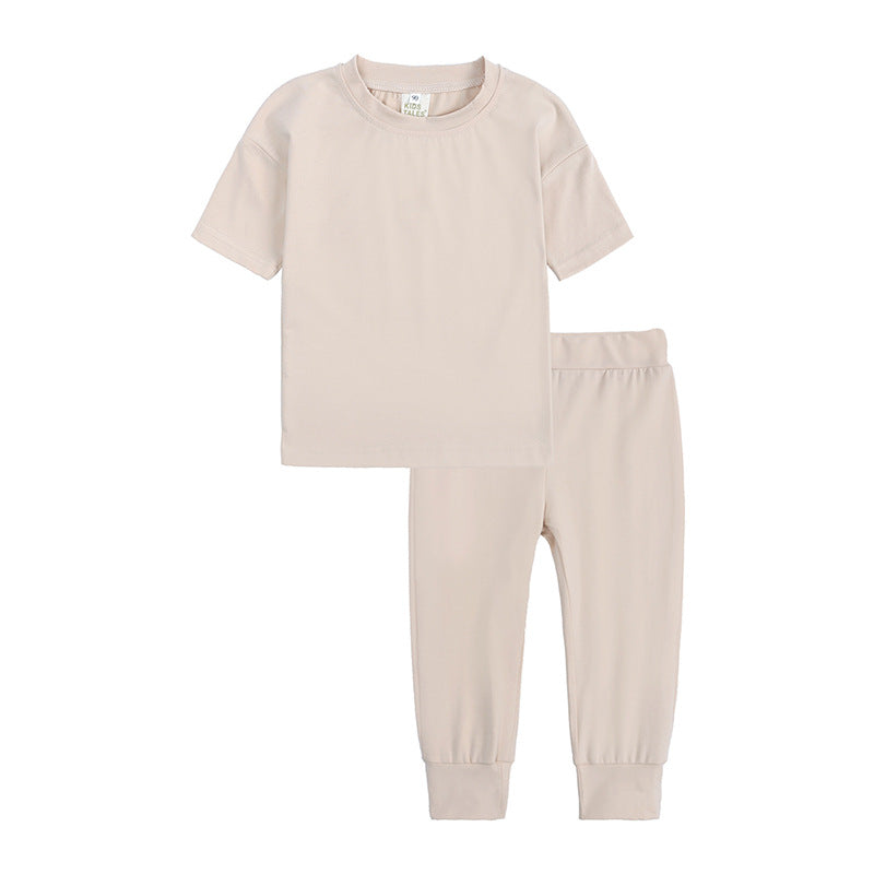 Children's Clothing Cotton Two-piece Boy's Short-sleeved T-shirt Children's Suit