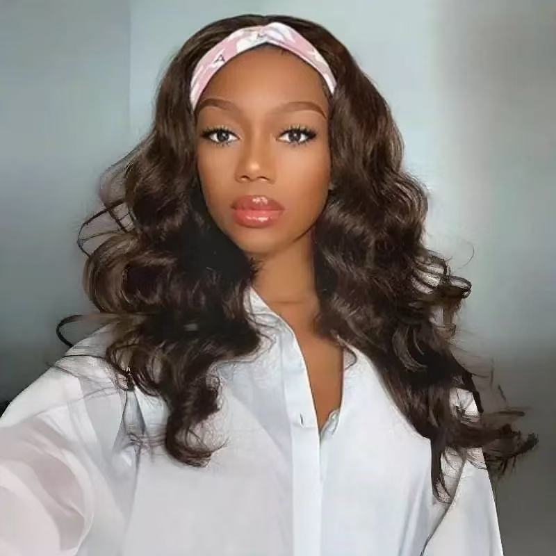 Synthetic Wigs Lady Temperament Hair Band Black Curly Big Wig Long Curls